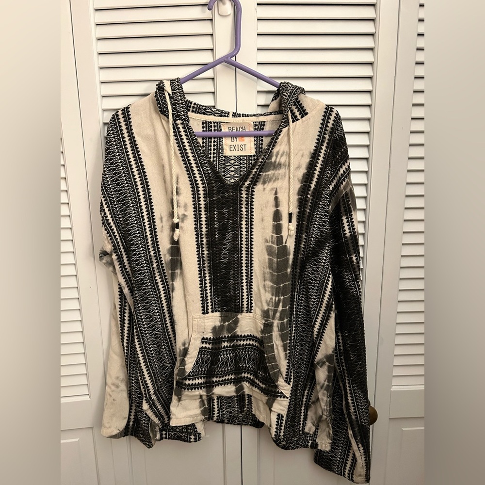 Billabong Black and Cream Men's Hoodie